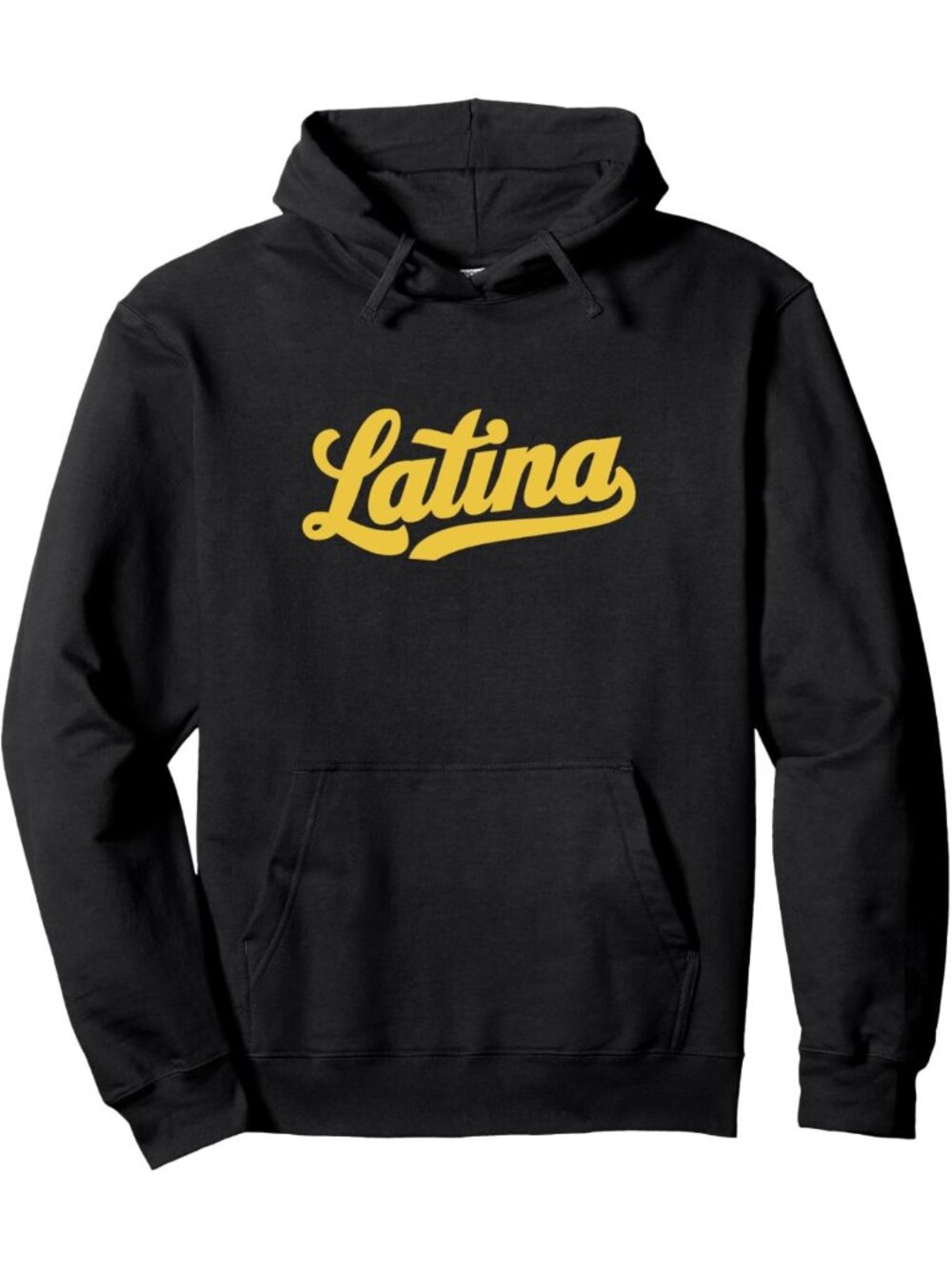 Latina Retro Baseball Script Pullover Hoodie for Women - Stylish & Cozy!